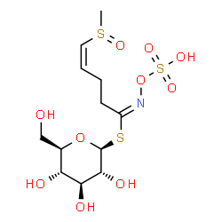 ChemSpider 2D Image | 1-S-[(1E,4Z)-5-(Methylsulfinyl)-N-(sulfooxy)-4-pentenimidoyl]-1-thio-beta-D-glucopyranose | C12H21NO10S3