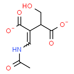 ChemSpider 2D Image | 2-(Acetamidomethylene)-3-(hydroxymethyl)succinate | C8H9NO6