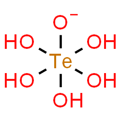 ChemSpider 2D Image | (Pentahydroxy-lambda~6~-tellanyl)oxidanide | H5O6Te