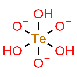 ChemSpider 2D Image | (Trihydroxy-lambda~6~-tellanetriyl)trioxidanide | H3O6Te