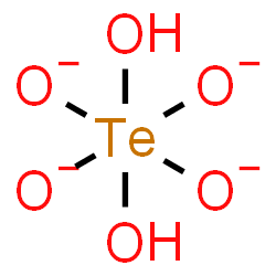 ChemSpider 2D Image | (Dihydroxy-lambda~6~-tellanetetrayl)tetraoxidanide | H2O6Te