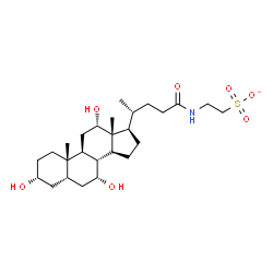 ChemSpider 2D Image | 2-{[(3alpha,5beta,7alpha,12alpha)-3,7,12-Trihydroxy-24-oxocholan-24-yl]amino}ethanesulfonatato | C26H44NO7S