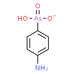 ChemSpider 2D Image | Hydrogen (4-aminophenyl)arsonate | C6H7AsNO3