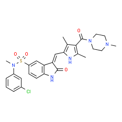 ChemSpider 2D Image | SU11274 | C28H30ClN5O4S