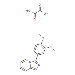 ChemSpider 2D Image | 3-(3,4-Dimethoxyphenyl)imidazo[1,5-a]pyridine ethanedioate (1:1) | C17H16N2O6
