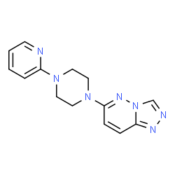 ChemSpider 2D Image | 6-[4-(2-Pyridinyl)-1-piperazinyl][1,2,4]triazolo[4,3-b]pyridazine | C14H15N7