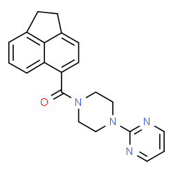 ChemSpider 2D Image | 1,2-Dihydro-5-acenaphthylenyl[4-(2-pyrimidinyl)-1-piperazinyl]methanone | C21H20N4O