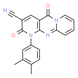ChemSpider 2D Image | 1-(3,4-dimethylphenyl)-2,5-dioxo-3-dipyrido[1,2-d:3',4'-f]pyrimidinecarbonitrile | C20H14N4O2