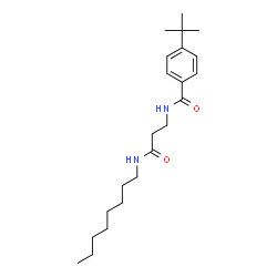 ChemSpider 2D Image | 4-(2-Methyl-2-propanyl)-N-[3-(octylamino)-3-oxopropyl]benzamide | C22H36N2O2