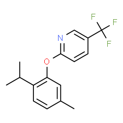 ChemSpider 2D Image | 2-(2-Isopropyl-5-methylphenoxy)-5-(trifluoromethyl)pyridine | C16H16F3NO