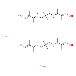 ChemSpider 2D Image | (3S)-3-[[3-[[(1S,2E)-2-hydroxyimino-1-methyl-propyl]amino]-2,2-dimethyl-propyl]amino]butan-2-one oxime; technetium | C26H56N8O499Tc2