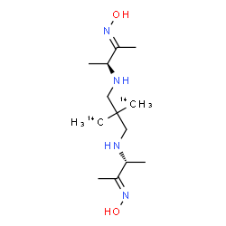 ChemSpider 2D Image | N-[(2R,3E)-3-(Hydroxyimino)-2-butanyl]-N'-[(2S,3E)-3-(hydroxyimino)-2-butanyl]-2,2-bis[(~14~C)methyl]-1,3-propanediamine | C1114C2H28N4O2