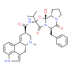ChemSpider 2D Image | (5'beta,12'beta)-5'-Benzyl-12'-hydroxy-2'-isopropyl-3',6',18-trioxoergotaman | C35H39N5O5