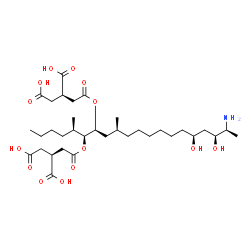 ChemSpider 2D Image | (2R,2'S)-2,2'-{[(5R,6S,7S,9S,16S,18S,19S)-19-Amino-16,18-dihydroxy-5,9-dimethyl-6,7-icosanediyl]bis[oxy(2-oxo-2,1-ethanediyl)]}disuccinic acid | C34H59NO14