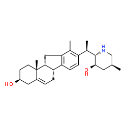 ChemSpider 2D Image | (3beta,9beta,20R,23R)-14,15,16,17-Tetradehydroveratraman-3,23-diol | C27H39NO2
