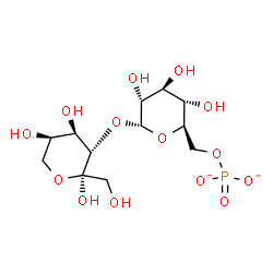 ChemSpider 2D Image | 3-O-(6-O-Phosphonato-alpha-D-glucopyranosyl)-beta-D-fructopyranose | C12H21O14P