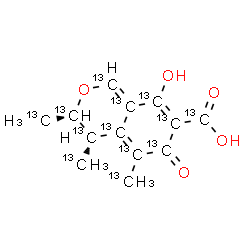 ChemSpider 2D Image | Citrinin-13C13 | 13C13H14O5