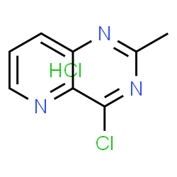 ChemSpider 2D Image | 4-Chloro-2-methylpyrido[3,2-d]pyrimidine hydrochloride (1:1) | C8H7Cl2N3