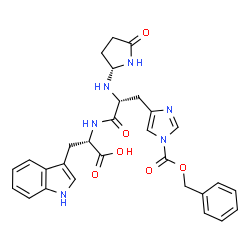 ChemSpider 2D Image | 1-[(Benzyloxy)carbonyl]-N-[(2S)-5-oxo-2-pyrrolidinyl]-D-histidyl-L-tryptophan | C29H30N6O6