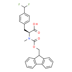 ChemSpider 2D Image | 4-(Difluoromethyl)-N-[(9H-fluoren-9-ylmethoxy)carbonyl]-N-methyl-L-phenylalanine | C26H23F2NO4