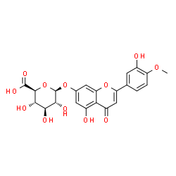 ChemSpider 2D Image | Diosmetin 7-O-Î²-D-glucuronide | C22H20O12