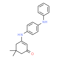 ChemSpider 2D Image | 3-[(4-Anilinophenyl)amino]-5,5-dimethyl-2-cyclohexen-1-one | C20H22N2O