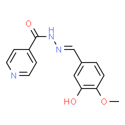 ChemSpider 2D Image | N'-[(E)-(3-Hydroxy-4-methoxyphenyl)methylene]isonicotinohydrazide | C14H13N3O3