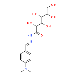 ChemSpider 2D Image | N'-{(E)-[4-(Dimethylamino)phenyl]methylene}-2,3,4,5,6-pentahydroxyhexanehydrazide | C15H23N3O6