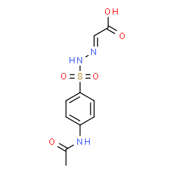 ChemSpider 2D Image | (2E)-{[(4-Acetamidophenyl)sulfonyl]hydrazono}acetic acid | C10H11N3O5S