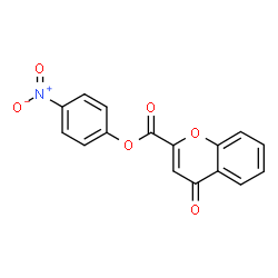 ChemSpider 2D Image | 4-Nitrophenyl 4-oxo-4H-chromene-2-carboxylate | C16H9NO6