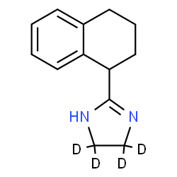 ChemSpider 2D Image | 2-(1,2,3,4-Tetrahydro-1-naphthalenyl)(4,4,5,5-~2~H_4_)-4,5-dihydro-1H-imidazole | C13H12D4N2