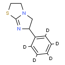 ChemSpider 2D Image | 6-(~2~H_5_)Phenyl-2,3,5,6-tetrahydroimidazo[2,1-b][1,3]thiazole | C11H7D5N2S