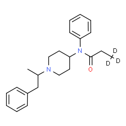 ChemSpider 2D Image | N-Phenyl-N-[1-(1-phenyl-2-propanyl)-4-piperidinyl](3,3,3-~2~H_3_)propanamide | C23H27D3N2O