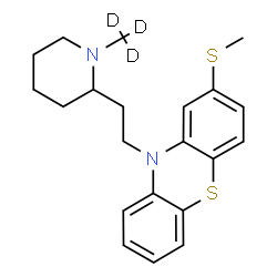 ChemSpider 2D Image | 10-{2-[1-(~2~H_3_)Methyl-2-piperidinyl]ethyl}-2-(methylsulfanyl)-10H-phenothiazine | C21H23D3N2S2