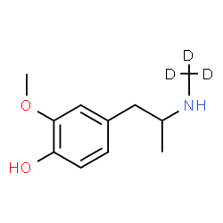 ChemSpider 2D Image | 2-Methoxy-4-{2-[(~2~H_3_)methylamino]propyl}phenol | C11H14D3NO2