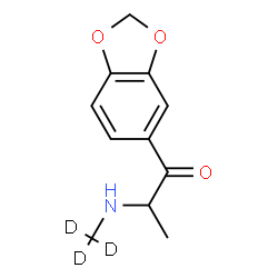 ChemSpider 2D Image | 1-(1,3-Benzodioxol-5-yl)-2-[(~2~H_3_)methylamino]-1-propanone | C11H10D3NO3