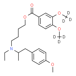 ChemSpider 2D Image | 4-{Ethyl[1-(4-methoxyphenyl)-2-propanyl]amino}butyl 3,4-bis[(~2~H_3_)methyloxy]benzoate | C25H29D6NO5