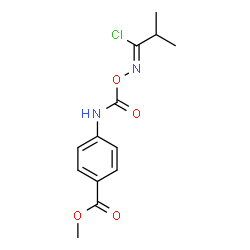ChemSpider 2D Image | Methyl 4-[({[(Z)-(1-chloro-2-methylpropylidene)amino]oxy}carbonyl)amino]benzoate | C13H15ClN2O4