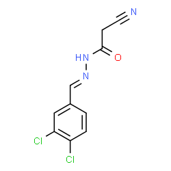 ChemSpider 2D Image | 2-Cyano-N'-[(E)-(3,4-dichlorophenyl)methylene]acetohydrazide | C10H7Cl2N3O