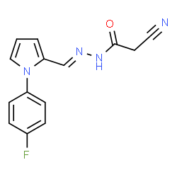 ChemSpider 2D Image | 2-Cyano-N'-{(E)-[1-(4-fluorophenyl)-1H-pyrrol-2-yl]methylene}acetohydrazide | C14H11FN4O