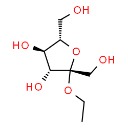 ChemSpider 2D Image | Ethyl beta-L-fructofuranoside | C8H16O6