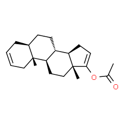 ChemSpider 2D Image | (5beta,8alpha,9beta,10alpha,13alpha,14beta)-Androsta-2,16-dien-17-yl acetate | C21H30O2