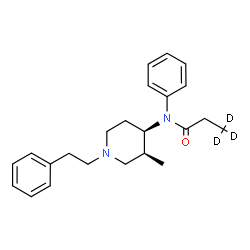 ChemSpider 2D Image | N-[(3S,4R)-3-Methyl-1-(2-phenylethyl)-4-piperidinyl]-N-phenyl(3,3,3-~2~H_3_)propanamide | C23H27D3N2O