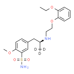 ChemSpider 2D Image | 5-[(2S)-2-{[2-(2-Ethoxyphenoxy)ethyl]amino}(3,3,3-~2~H_3_)propyl]-2-methoxybenzenesulfonamide | C20H25D3N2O5S