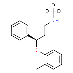 ChemSpider 2D Image | (3R)-N-(~2~H_3_)Methyl-3-(2-methylphenoxy)-3-phenyl-1-propanamine | C17H18D3NO