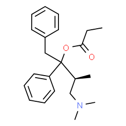 ChemSpider 2D Image | (3S)-4-(Dimethylamino)-3-methyl-1,2-diphenyl-2-butanyl propionate | C22H29NO2