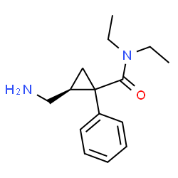 ChemSpider 2D Image | (2S)-2-(Aminomethyl)-N,N-diethyl-1-phenylcyclopropanecarboxamide | C15H22N2O