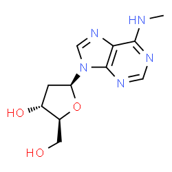 ChemSpider 2D Image | 9-(2-Deoxy-beta-L-erythro-pentofuranosyl)-N-methyl-9H-purin-6-amine | C11H15N5O3