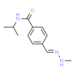 ChemSpider 2D Image | N-Isopropyl-4-[(E)-(methylhydrazono)methyl]benzamide | C12H17N3O