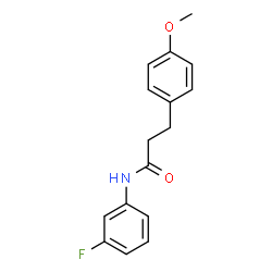 ChemSpider 2D Image | N-(3-Fluorophenyl)-3-(4-methoxyphenyl)propanamide | C16H16FNO2